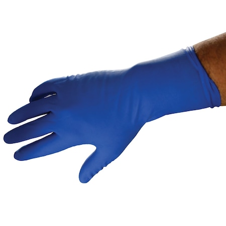 Jones Stephens Disposable Gloves, Latex, Powder-Free, LARGE, Blue G50212